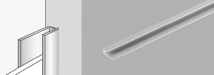 Aluminium finishing trim U